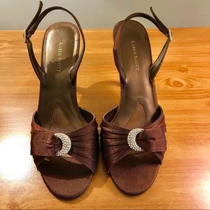 Karen Scott Formal Sling-back Heels, Brown/Copper